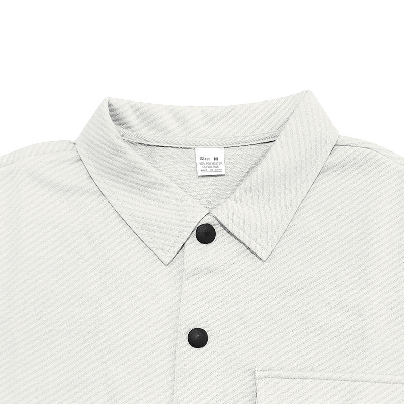 Men's elegant casual top with structured design and practical chest pocket Lisslune