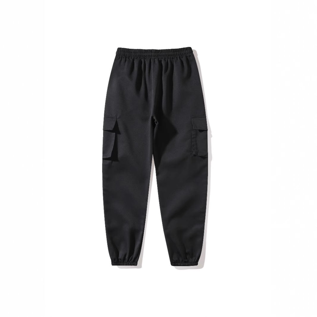 Men's cargo pants with elastic waistband and practical side pockets Lisslune
