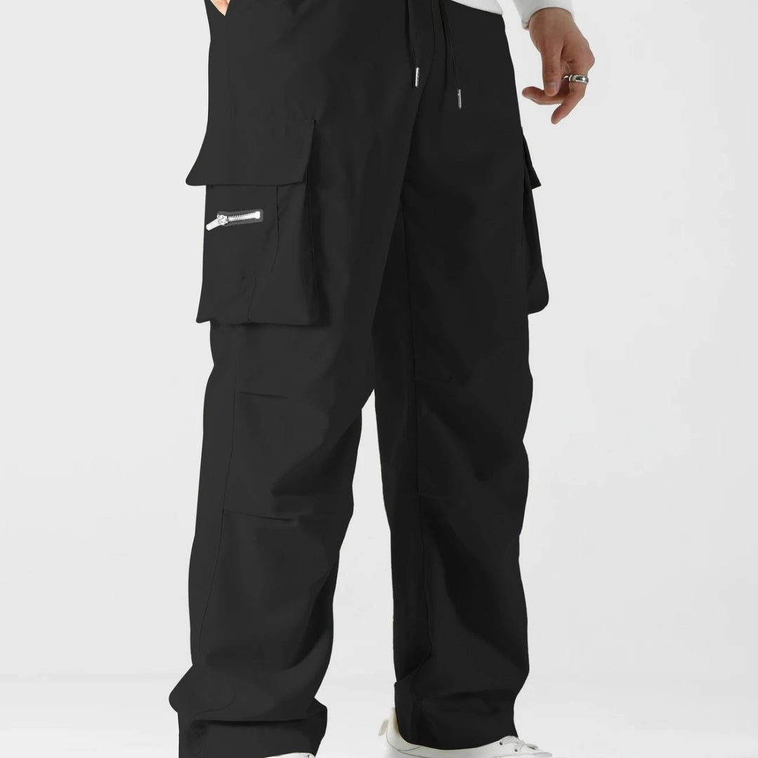 Men's cargo pants with multifunctional pockets and elastic waistband Lisslune