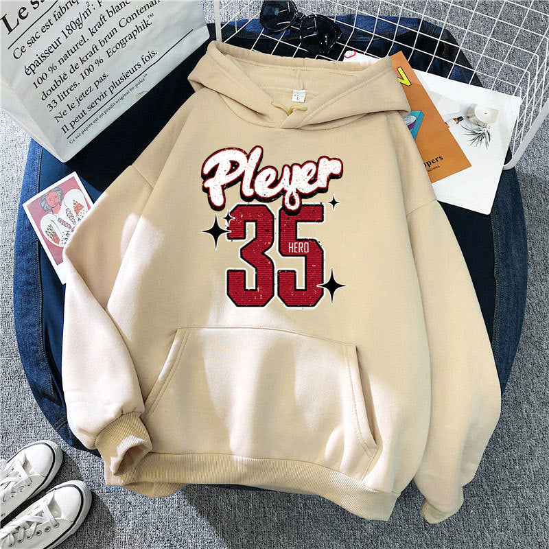 Women's hooded sweatshirt with creative basketball design Lisslune