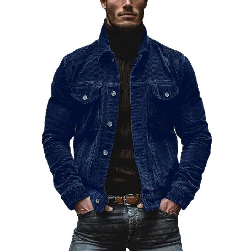 Men's fashionable cord jacket with authentic look Lisslune