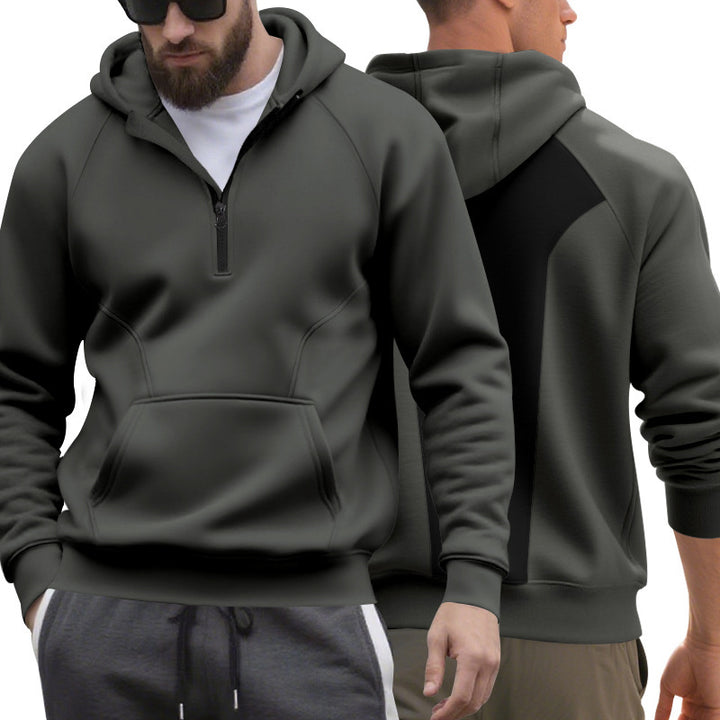 Men's hoodie with modern zipper and practical pockets Lisslune