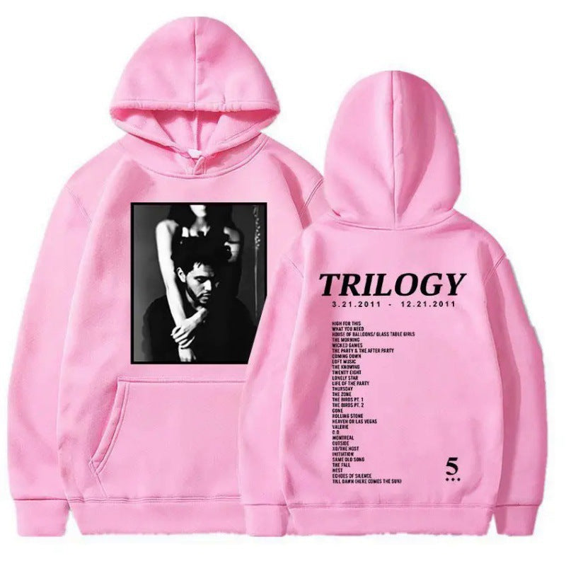 Women's hoodie with artistic photo print and unique lettering Lisslune