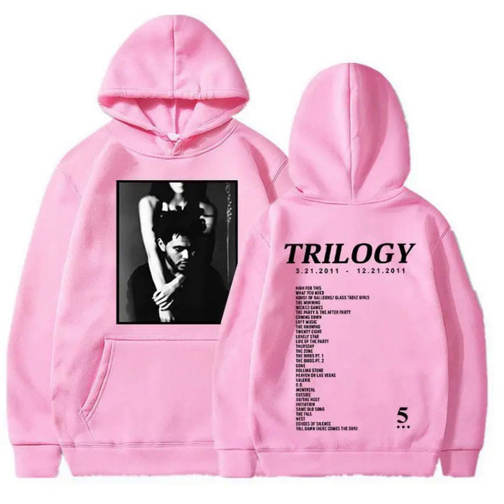 Women's hoodie with artistic photo print and unique lettering Lisslune