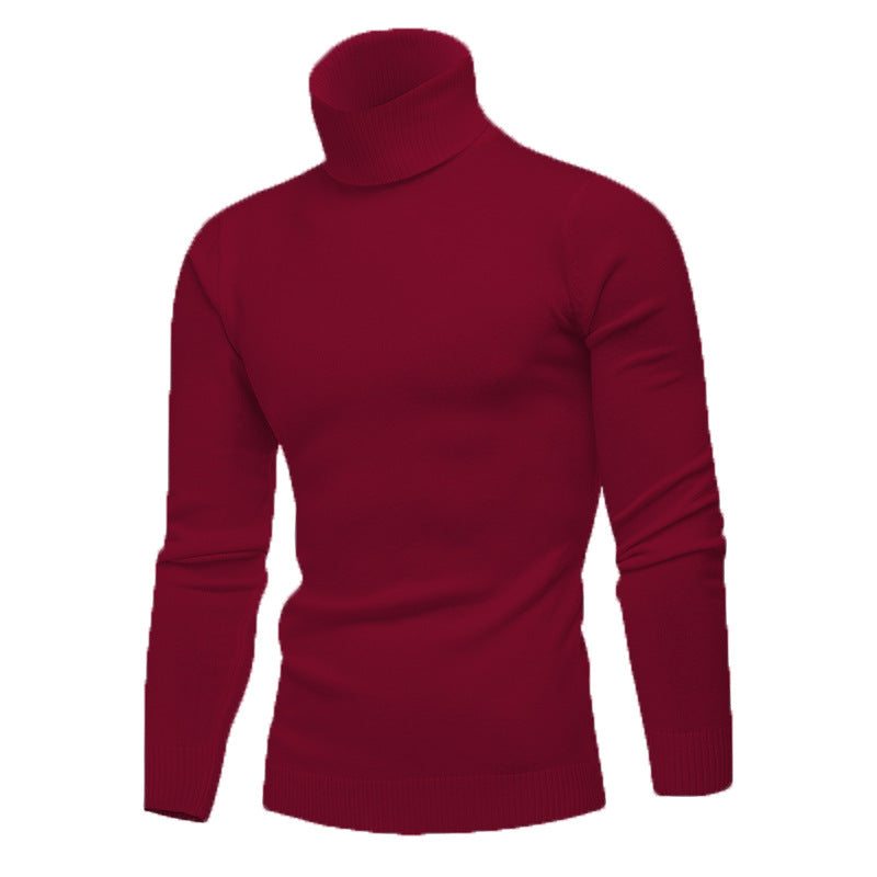 Men's knit pullover with high collar Lisslune