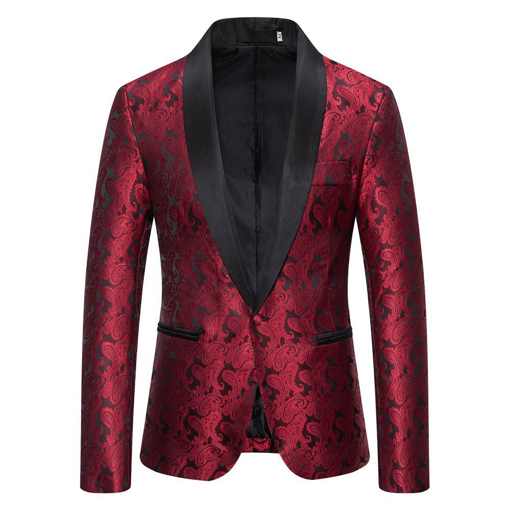 Men's elegant tuxedo blazer with luxurious paisley pattern Lisslune