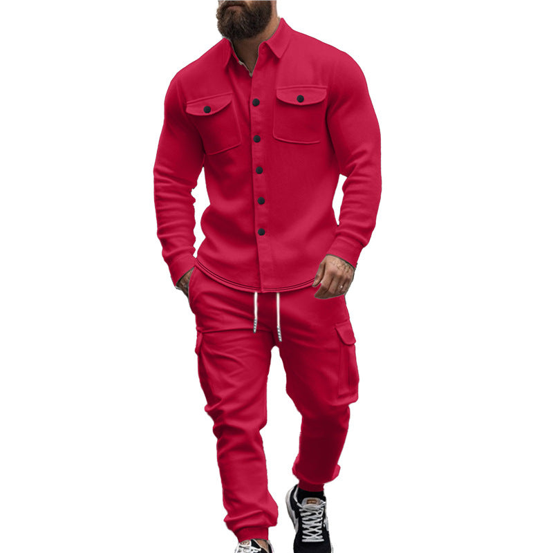 Men's cozy leisure set with functional pockets and stylish design Lisslune