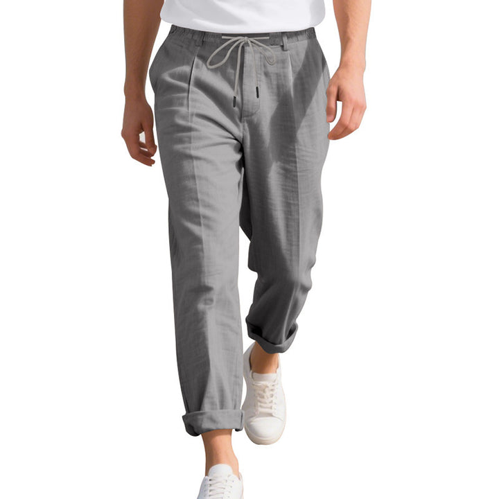 Men's casual beach pants with elastic waistband and practical side pockets Lisslune