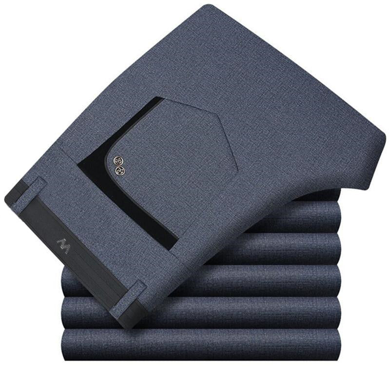 Men's elegant stretch pants with innovative pocket design Lisslune