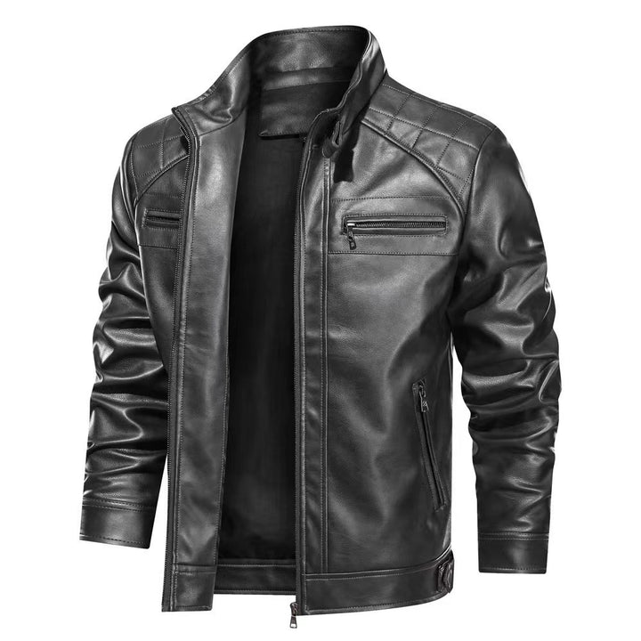 Men's fashion motorcycle jacket with practical pockets Lisslune