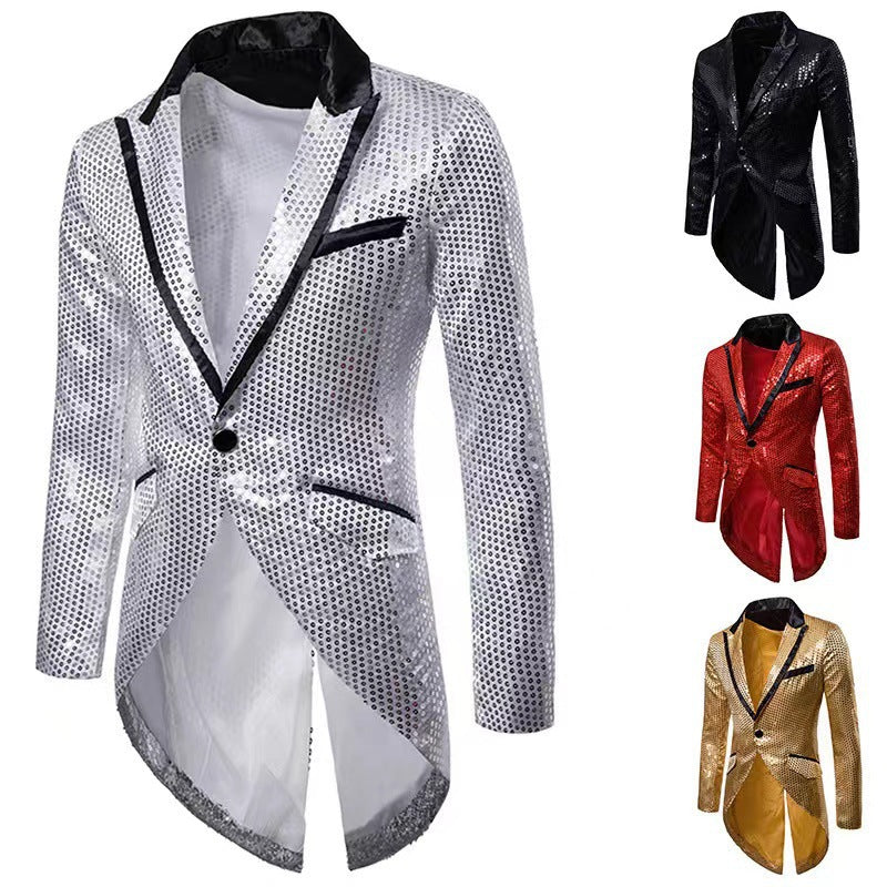 Men's fashionable and shiny blazer with a stylish cut Lisslune