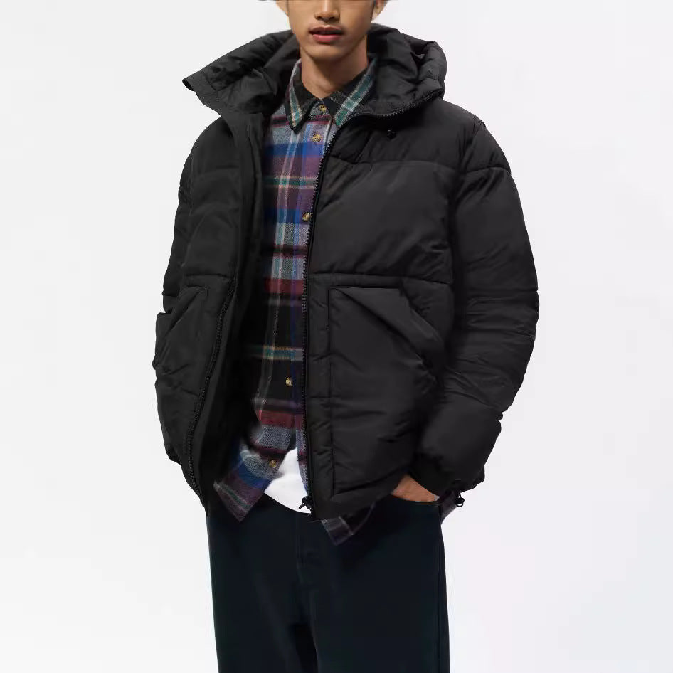 Men's quilted winter jacket with hood and generous pockets Lisslune