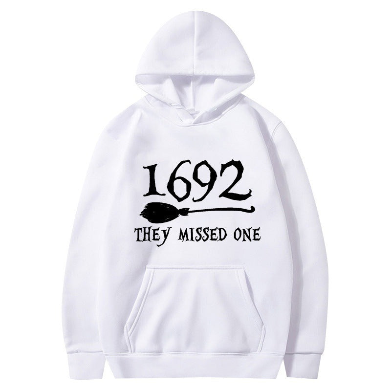 Women’s hooded sweatshirt with creative Halloween motif and loose fit Lisslune