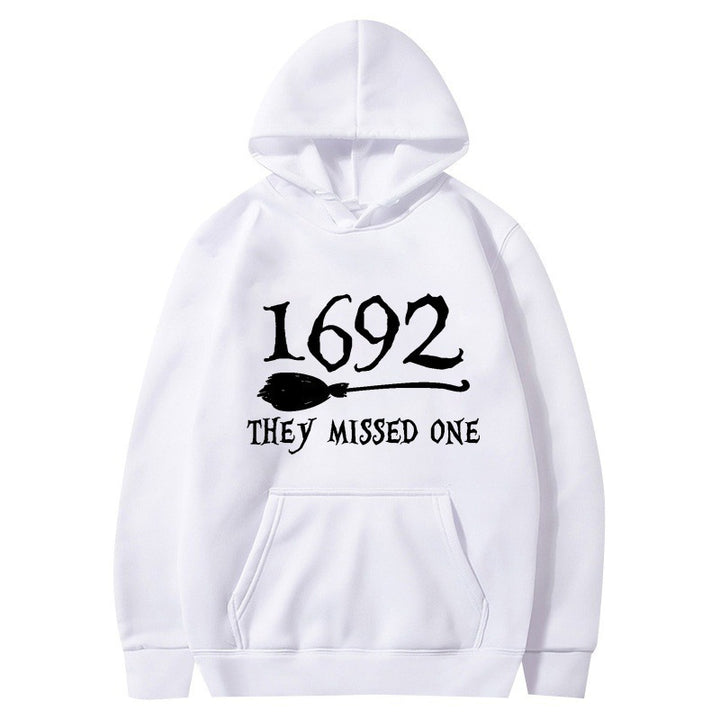 Women’s hooded sweatshirt with creative Halloween motif and loose fit Lisslune