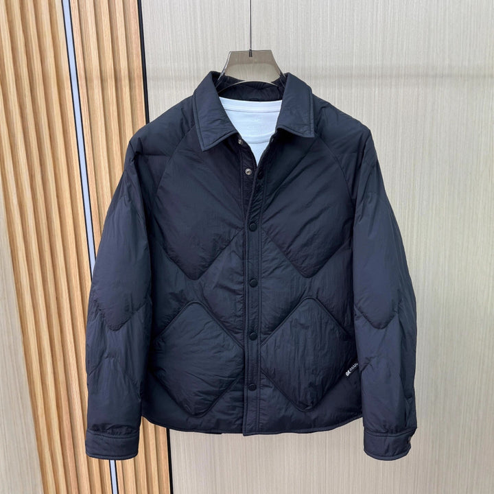 Men's Quilted Insulation Jacket with Practical Button Closure Lisslune