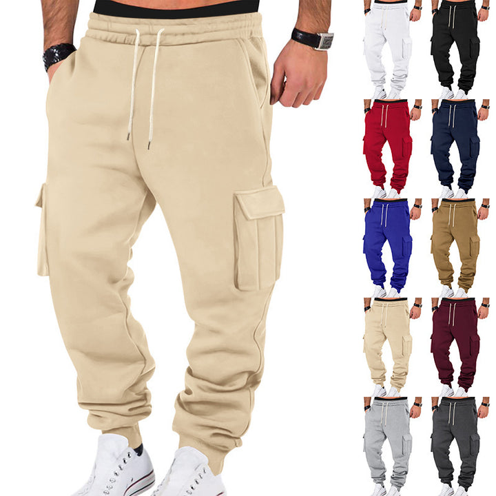 Men's cargo jogging pants with elastic waistband and practical pockets Lisslune