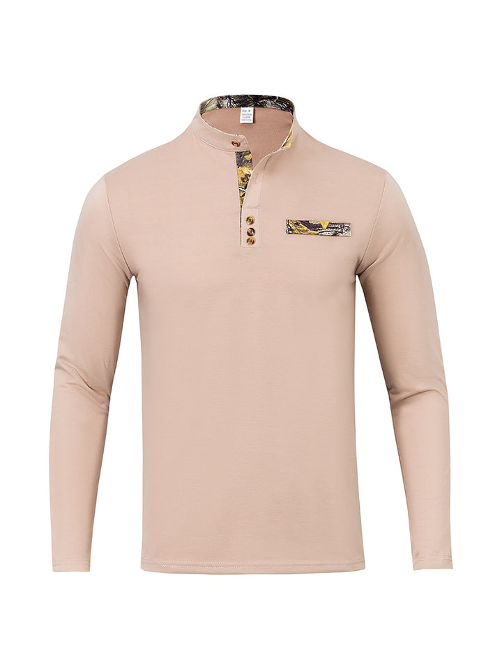Men's Elegant Long Sleeve Shirt with Creative Collar Lisslune