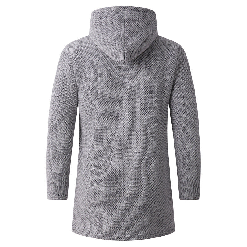 Men's casual hoodie jacket with exposed zipper and practical hood Lisslune