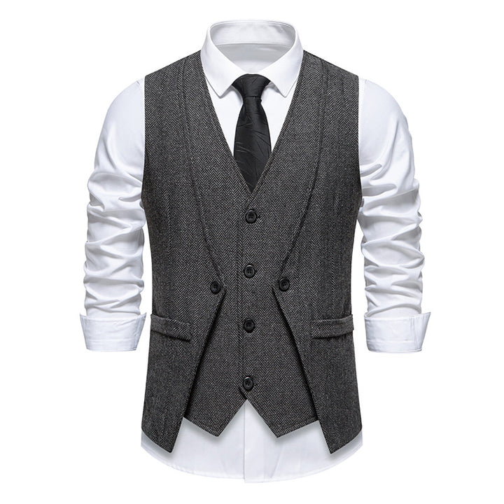 Men's elegant vest with fine textured pattern Lisslune