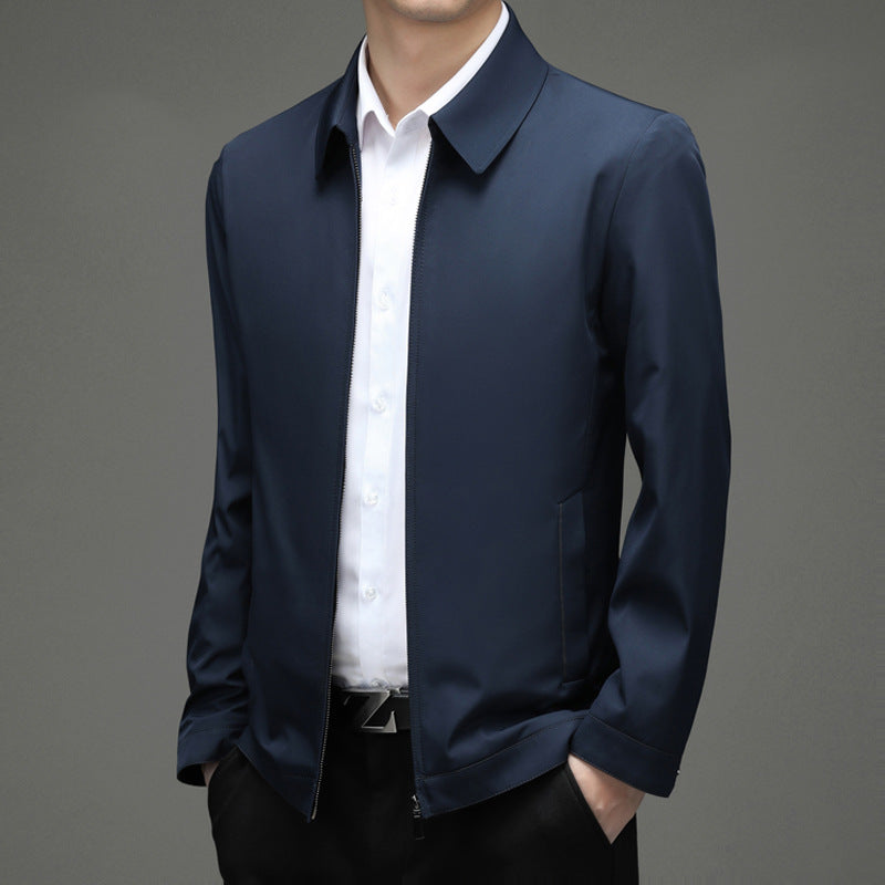 Men's Sporty All-Weather Jacket with Practical Zipper Lisslune