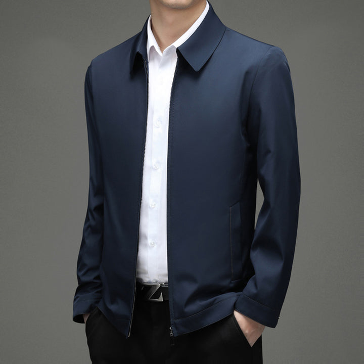 Men's Sporty All-Weather Jacket with Practical Zipper Lisslune