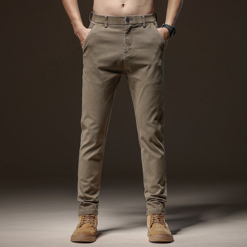 Men's Elegant Casual Trousers with Slim-Fit Cut and Practical Pockets Lisslune