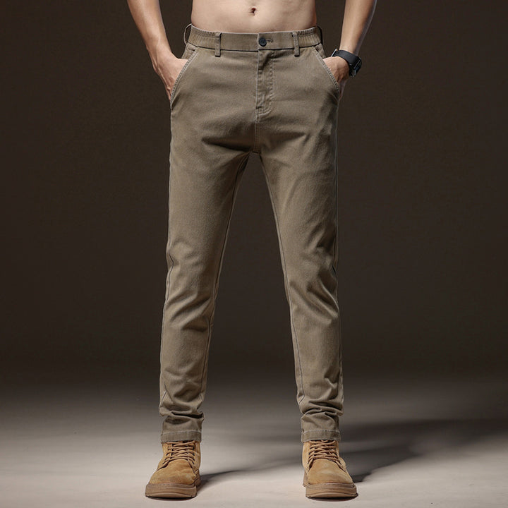 Men's Elegant Casual Trousers with Slim-Fit Cut and Practical Pockets Lisslune