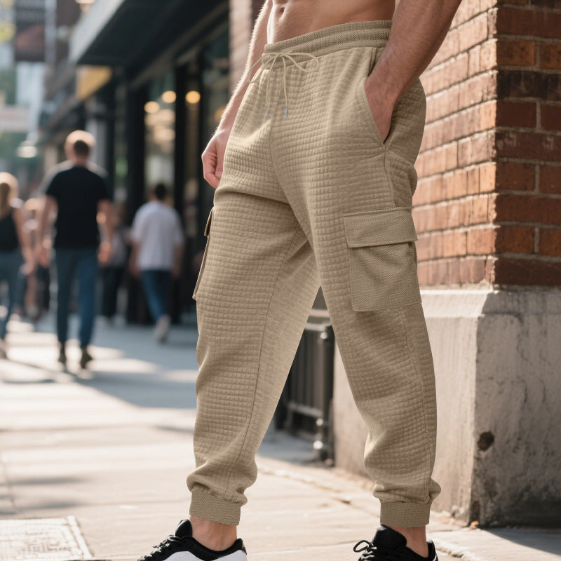 Men's cargo joggers with innovative structure and practical side pockets Lisslune