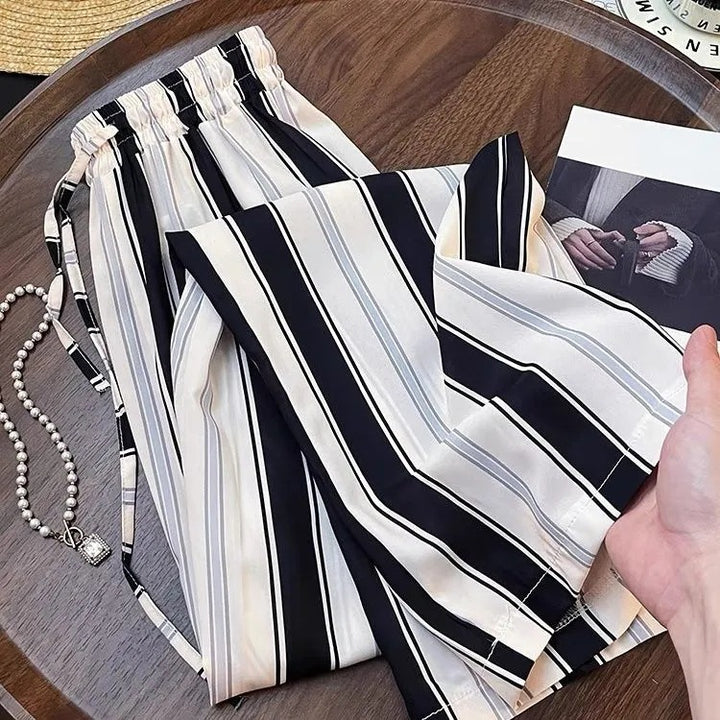 Women Elegant and Comfortable Striped Culotte Shorts Lisslune