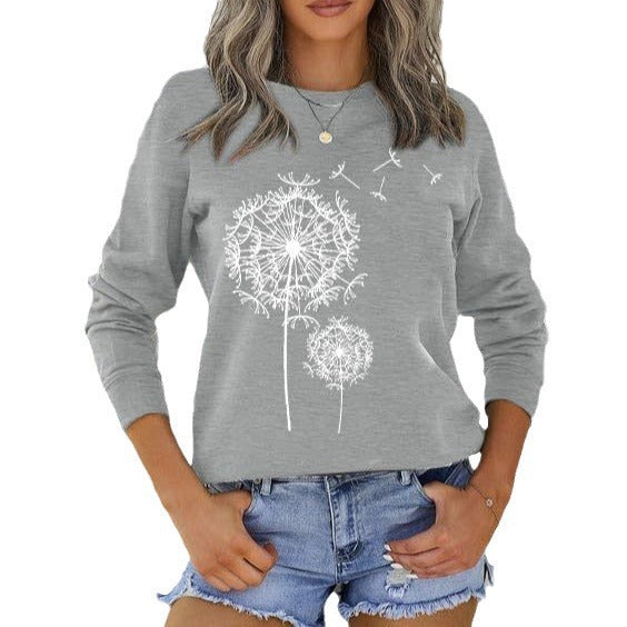 Women's sweatshirt with elegant dandelion motif Lisslune