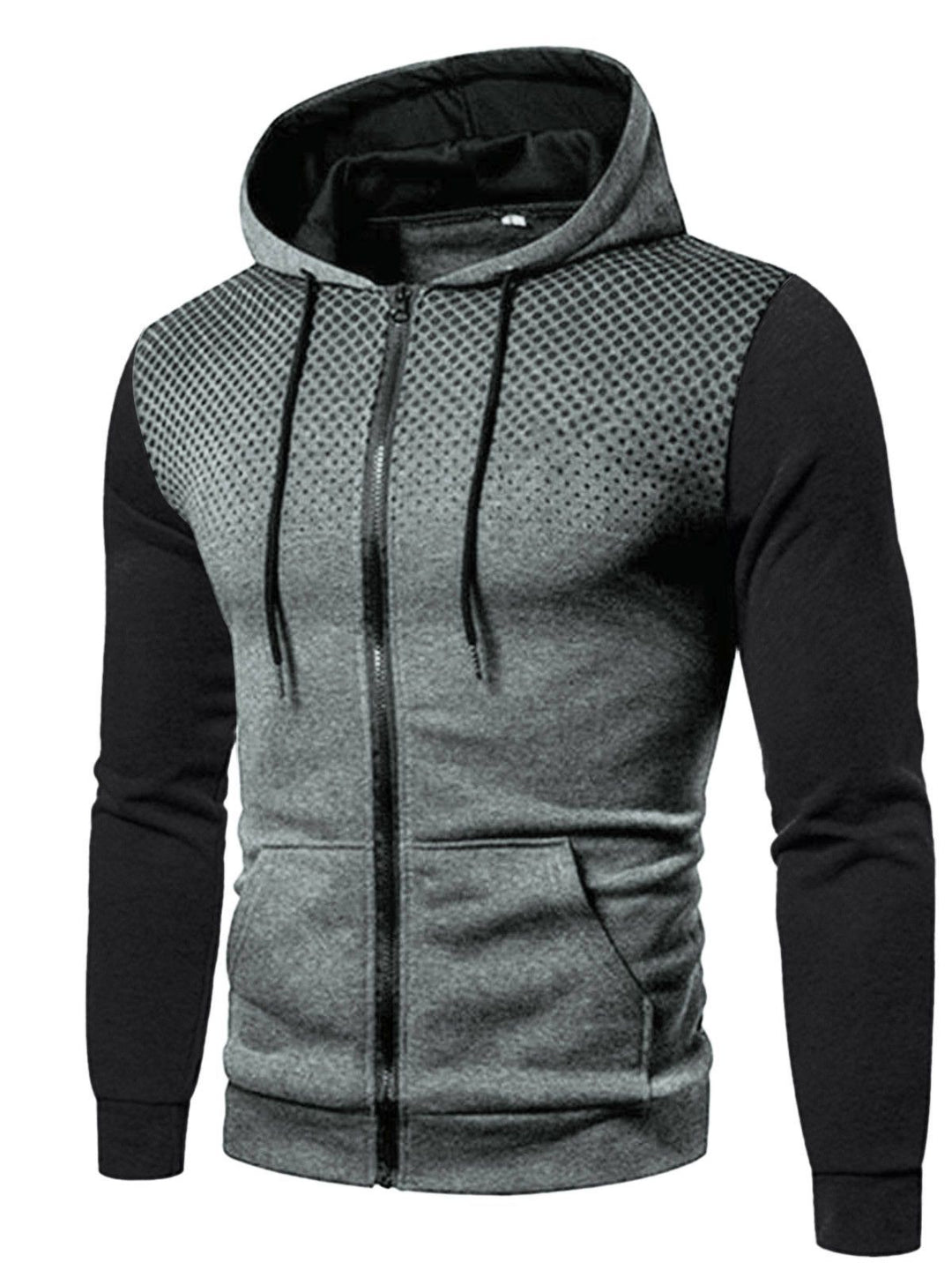 Men's sporty hooded jacket with contrasting inserts Lisslune