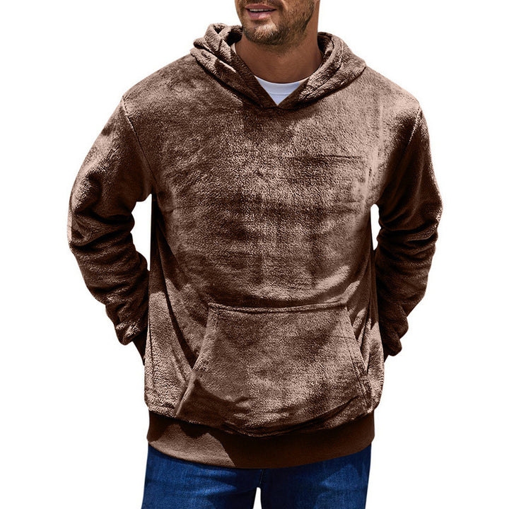 Men's hoodie made of soft fleece with practical pockets Lisslune