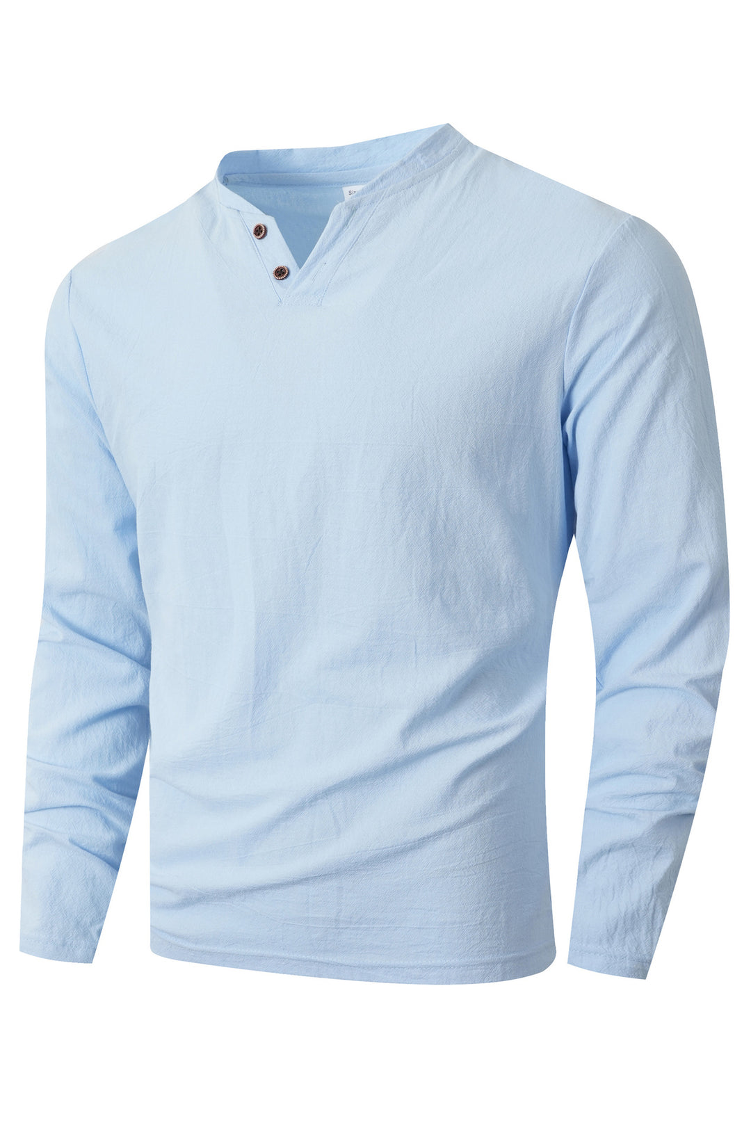 Men's Long Sleeve Shirt with Modern Stand-Up Collar and Elegant Buttons Lisslune