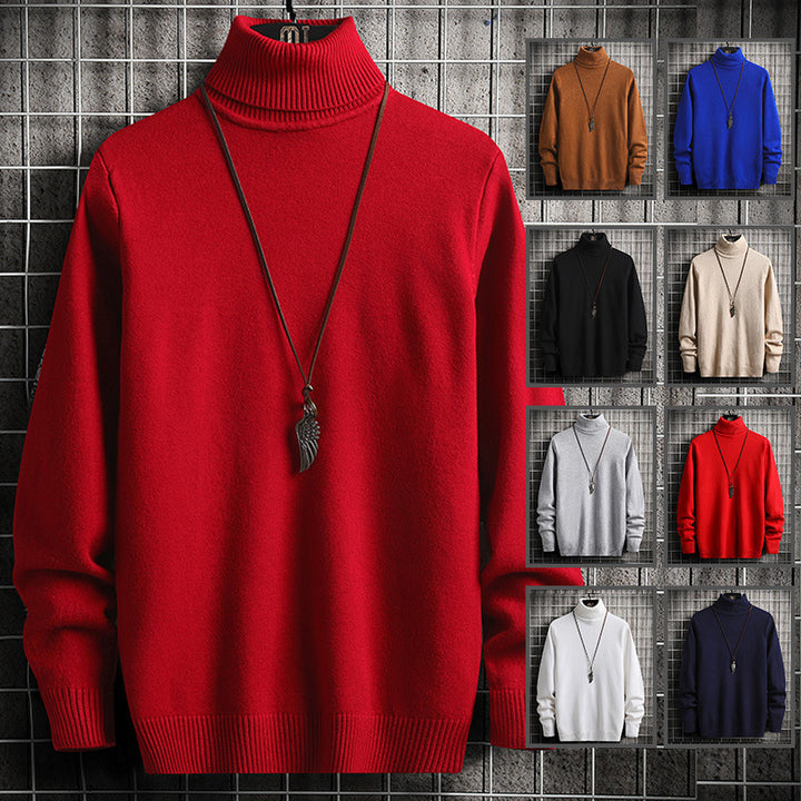 Men's stylish turtleneck sweater made of high-quality cotton Lisslune