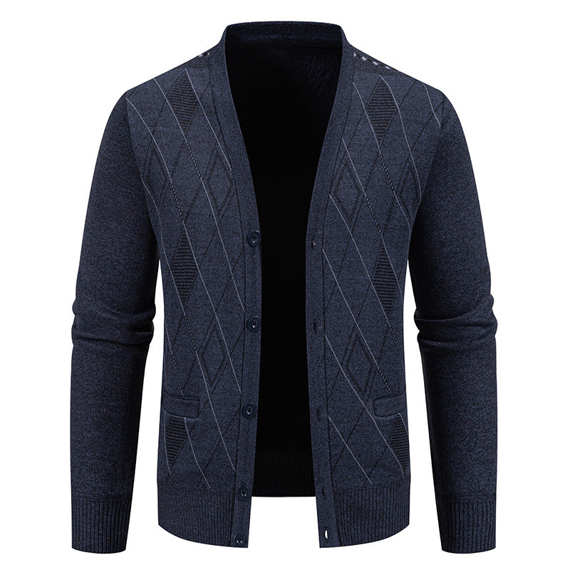 Men's cardigan with elegant diamond structure Lisslune