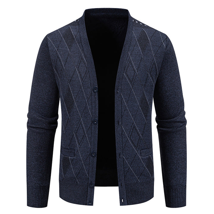 Men's cardigan with elegant diamond structure Lisslune