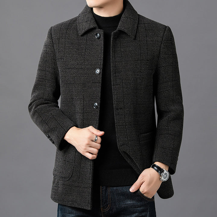 Men's Trendy Transitional Jacket with Textured Design Lisslune