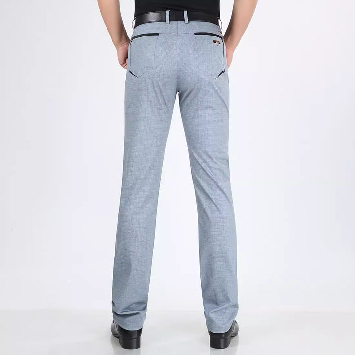Men's business trousers with elegant fabric pattern and practical pockets Lisslune