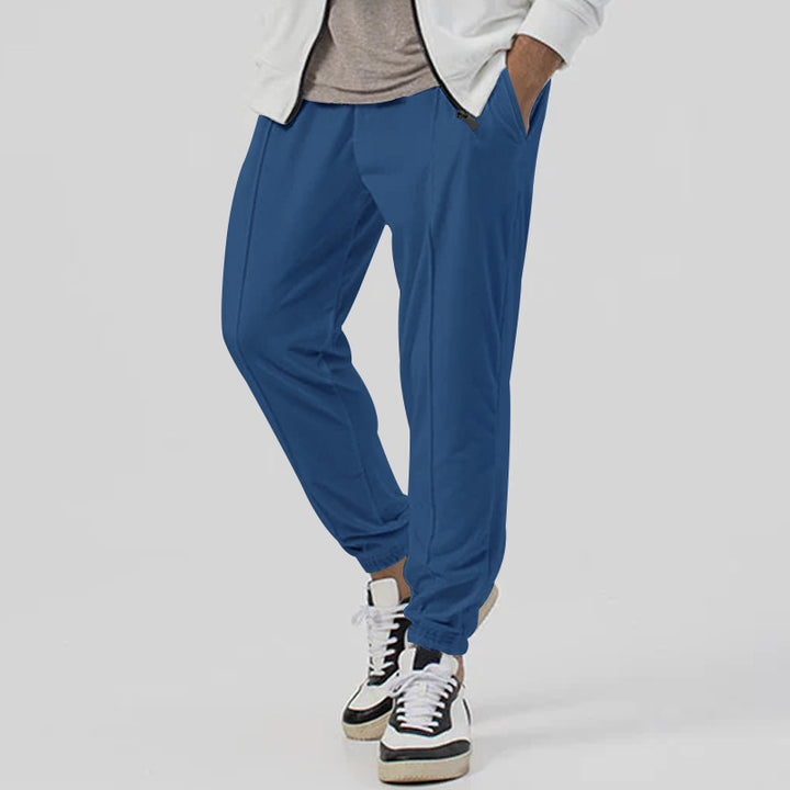 Men's leisure pants with elastic waistband and practical side pockets Lisslune