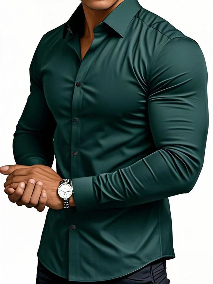 Men's long-sleeve shirt with a fitted silhouette and elegant collar Lisslune