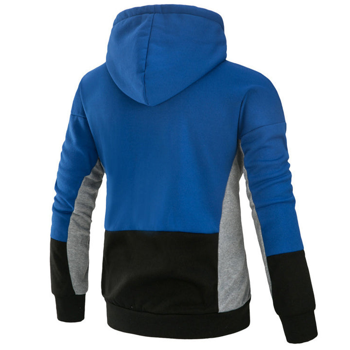 Men's hoodie with stylish color block design Lisslune