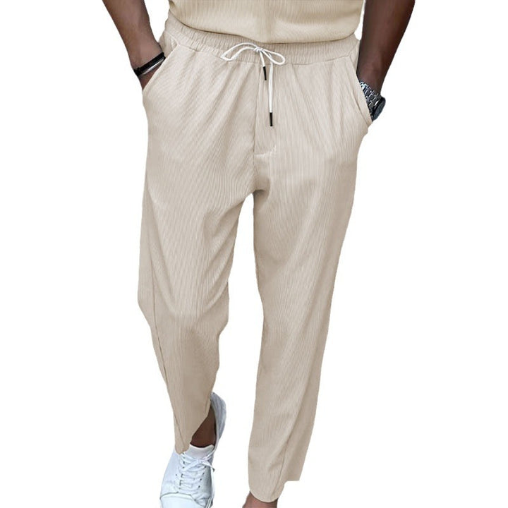 Men's chinos with elastic waistband and practical side pockets Lisslune