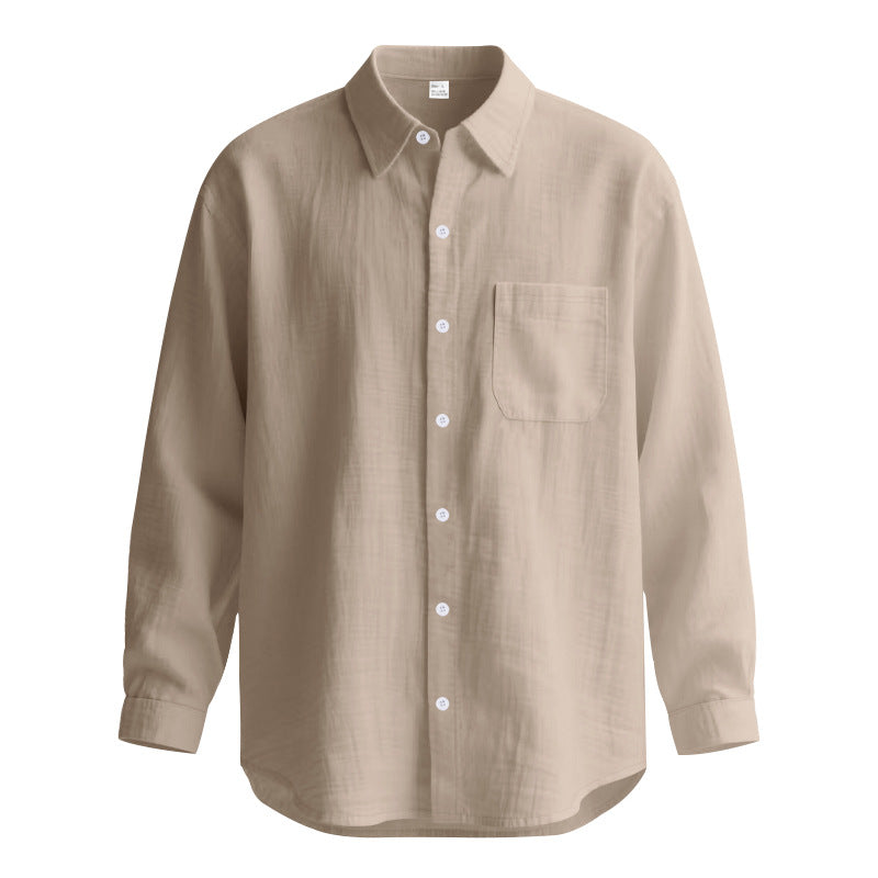 Men's Long Sleeve Shirt made of Breathable Fabric with Elegant Cut Lisslune
