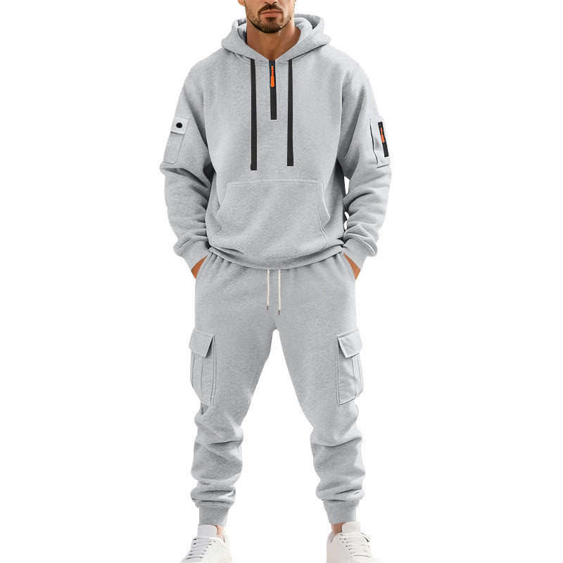 Men's Sporty Tracksuit with Functional Cargo Pockets Lisslune