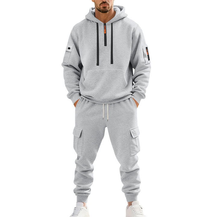 Men's Sporty Tracksuit with Functional Cargo Pockets Lisslune