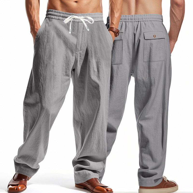 Men's airy beach pants with elastic waistband and practical pockets Lisslune