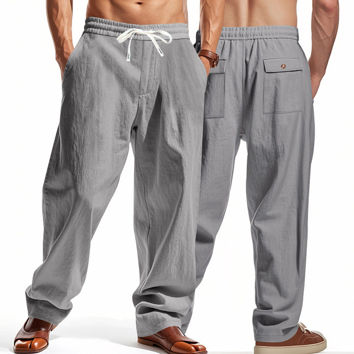 Men's airy beach pants with elastic waistband and practical pockets Lisslune