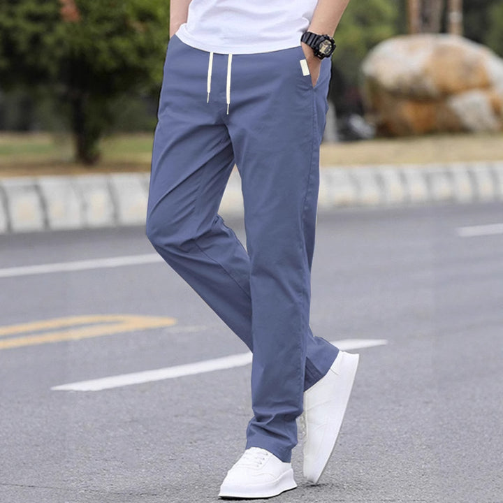 Men's leisure pants with adjustable waistband and breathable material Lisslune