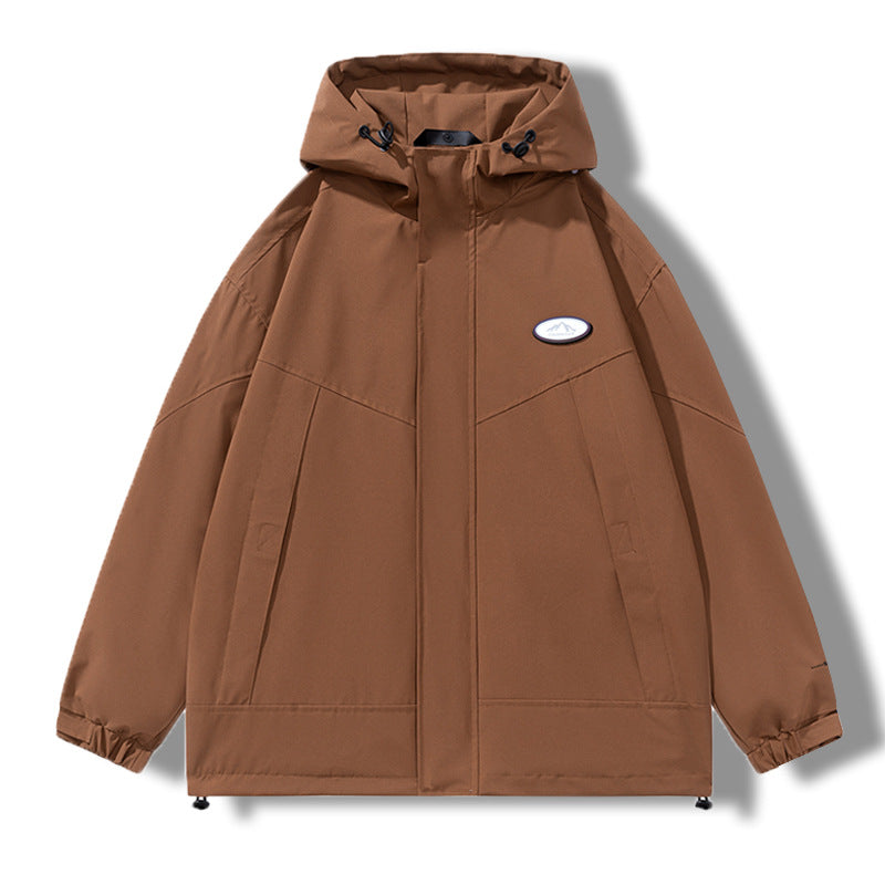 Men's Practical Weather Jacket with Adjustable Hood Design Lisslune
