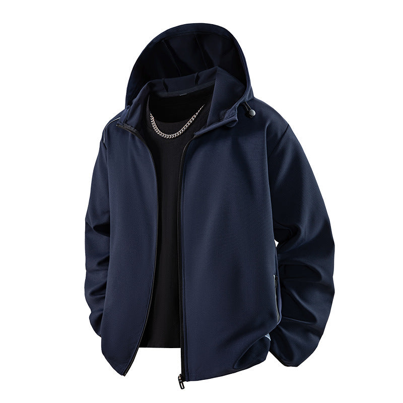 Men's Softshell Jacket with Waterproof Coating and Adjustable Hood Lisslune